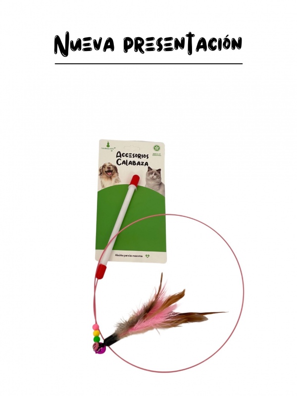 Vara de alambre con plumas